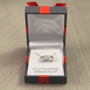 NWOT 1/10ct Diamond Infinity Necklace
